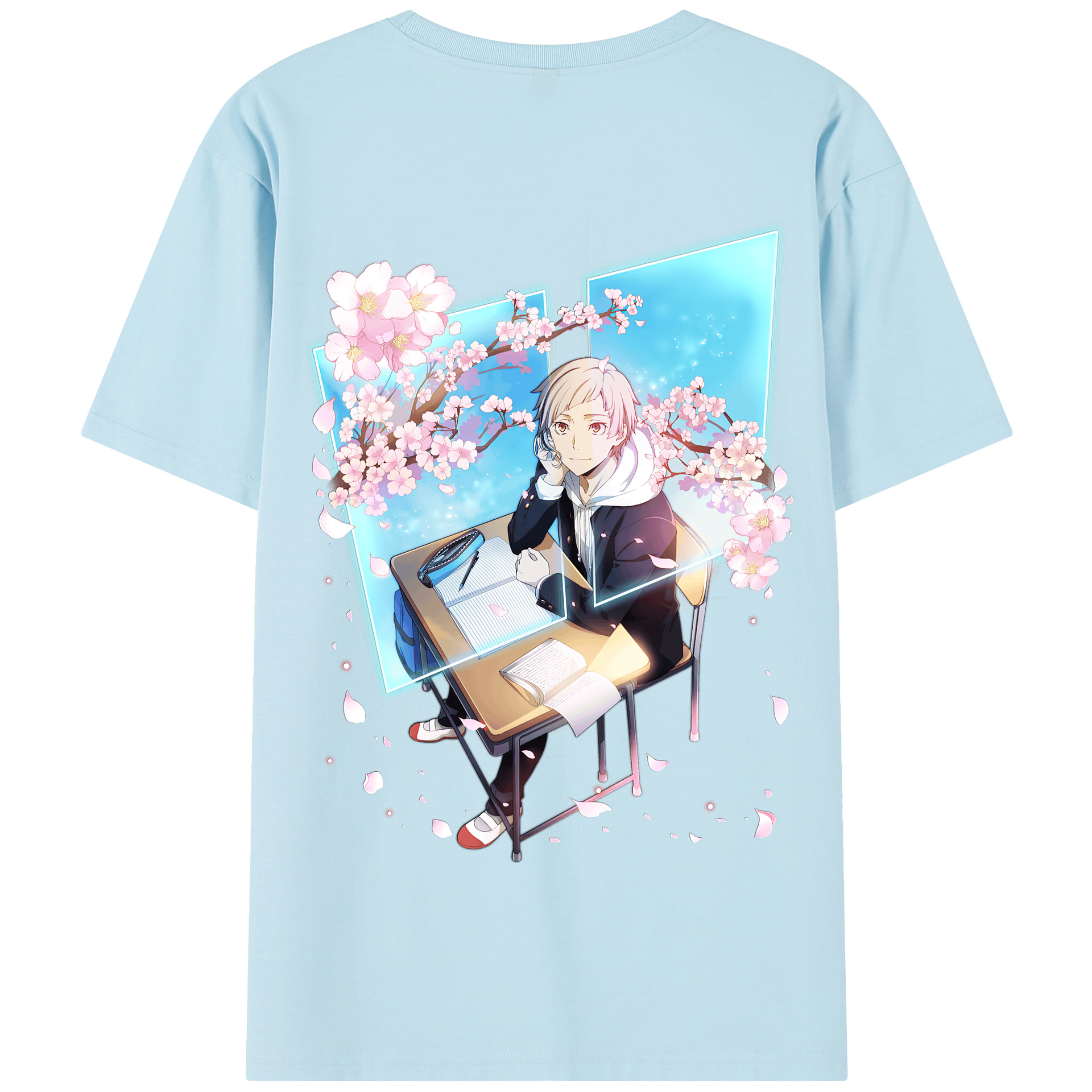 （画像用） 文豪ストレイドッグス Bungo Stray Dogs 綿100％半袖Tシャツ（背面プリント）